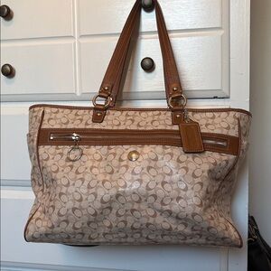 Coach F17179 Chelsea Coated Canvas Signature Shoulder Tote Diaper Bag